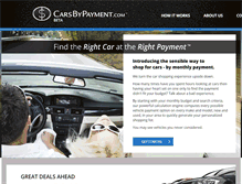 Tablet Screenshot of carsbypayment.com